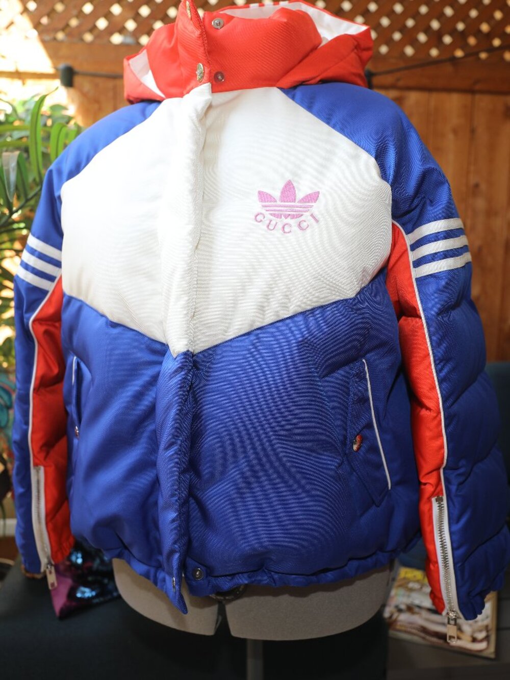 Gucci x Adidas Canvas Puffer Jacket